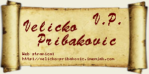 Veličko Pribaković vizit kartica